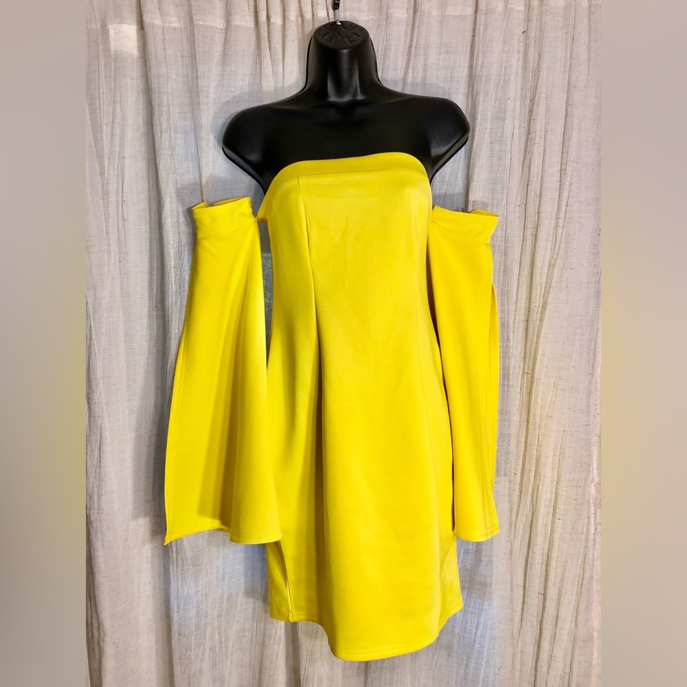 Strapless Yellow Dress